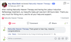 Labour Induced Reflexology Testimonial Naturally Heaven Therapy Newcastle, How labour induced reflexology helped me